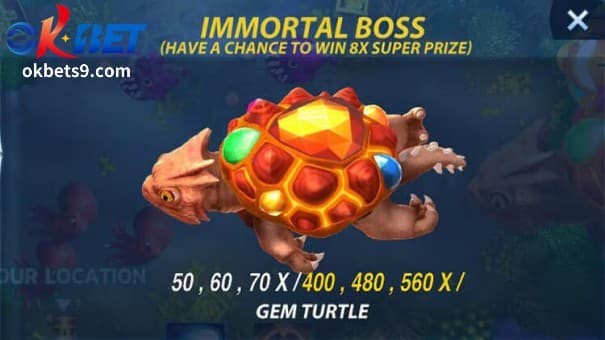 Immortal BOSS-isang pagkakataong manalo ng 8X na sobrang premyo