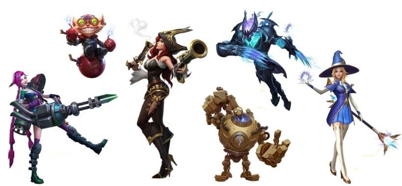 League of Legends 6 heroes